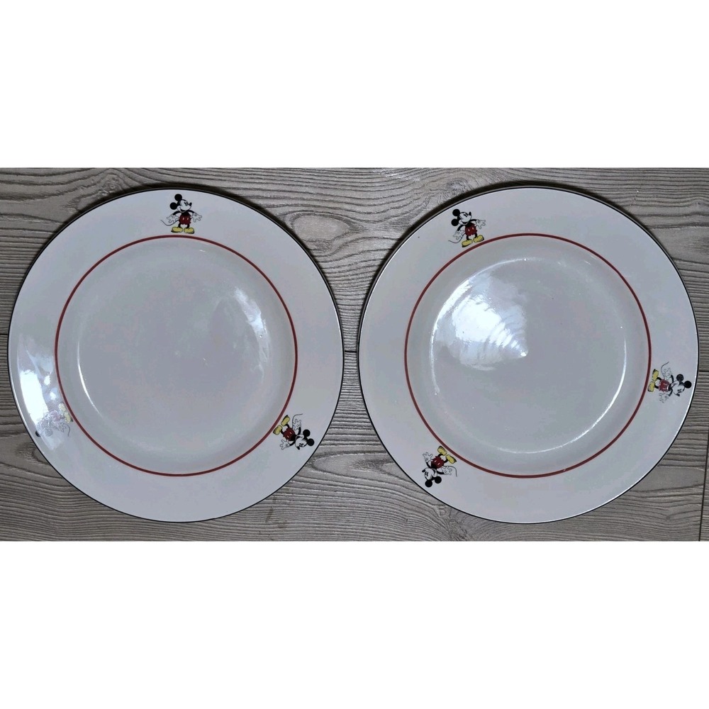 Disney Mickey & Co Mickey Mouse Gabbay 10 1/2" Set of 2‎ Dinner Plates